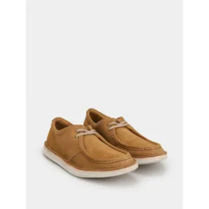 Clarks Forge Run 26157912 Moccasin Men's Dark Sand Suede Casual Shoes MKAS238
