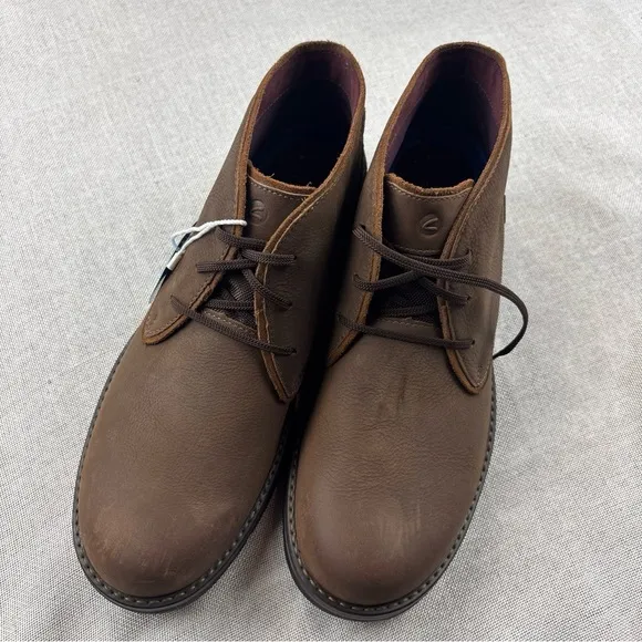 Clarks Mens Morris Peak Brown Leather Casual  Boots Shoes 11.5M