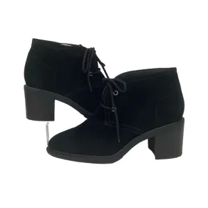 Clarks Scene Laceboot Women's Sz 7.5(M) Black Suede Heeled Bootie - New! No Box