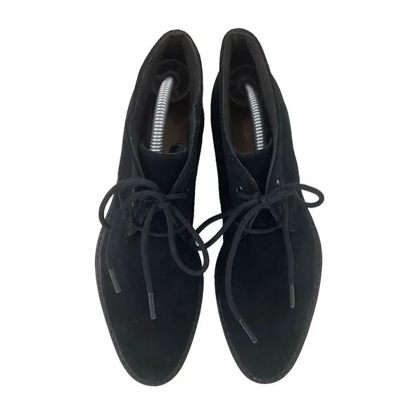 Clarks Scene Laceboot Women's Sz 7.5(M) Black Suede Heeled Bootie - New! No Box