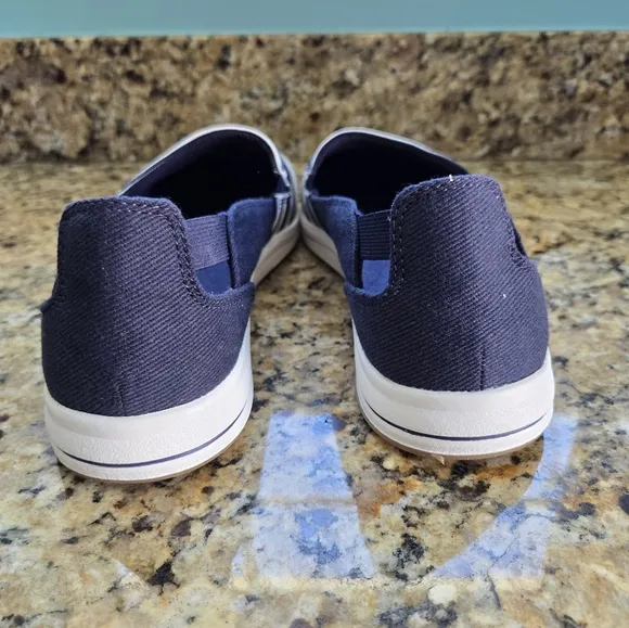 Clarks Striped Slip-On Shoes Women's Size 10
