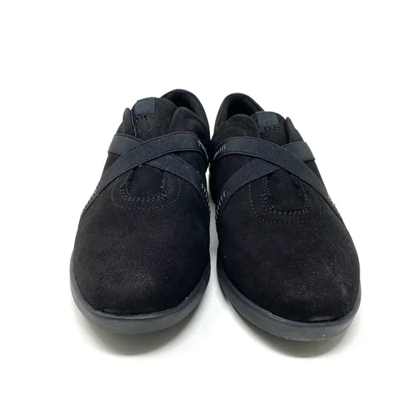 Clarks Tamzen Step Black Nubuck slip on shoes WIDE