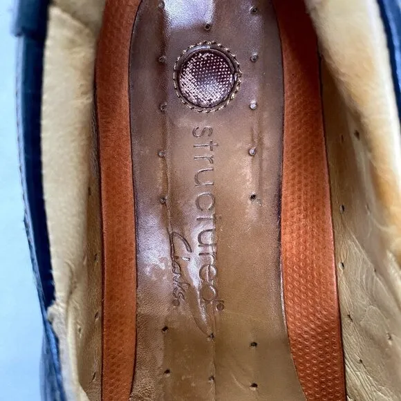 Clarks Un.Loop Unstructured Leather Slip On Shoes 9.5
