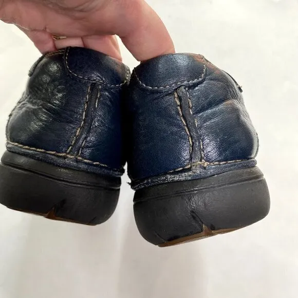 Clarks Un.Loop Unstructured Leather Slip On Shoes 9.5