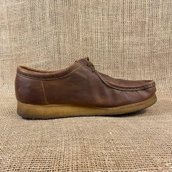 Clarks Wallabies  Originals Brown Leather  Beeswax Chukka Shoes Size 13 M