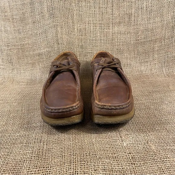 Clarks Wallabies  Originals Brown Leather  Beeswax Chukka Shoes Size 13 M