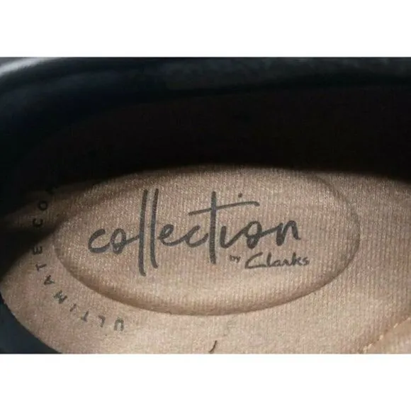 Clarks. Collection Women's. Shoes Sz 6 Channing Ann Black  Leather‎ Slip On
