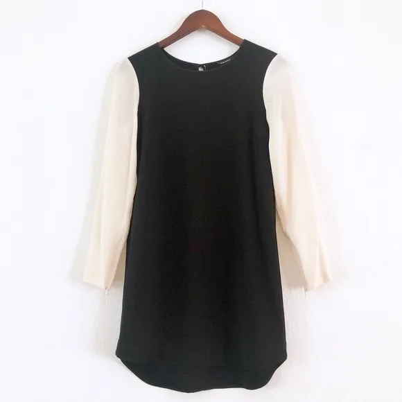 Club Monaco Contrast Sheath Dress Black Nude