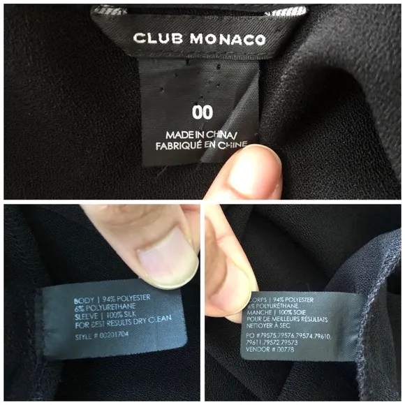 Club Monaco Contrast Sheath Dress Black Nude