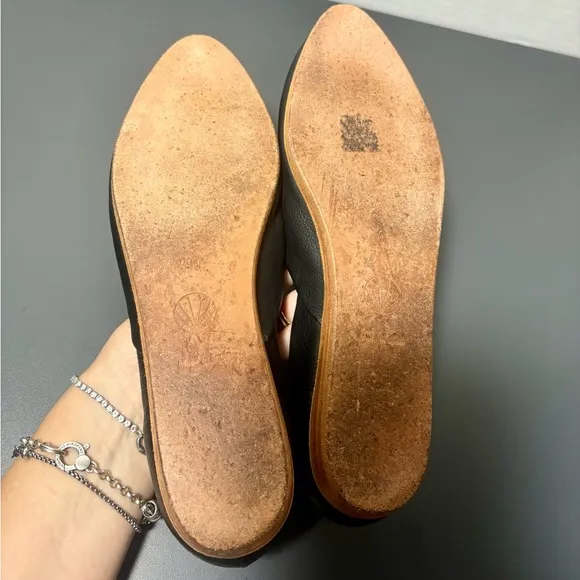 COCLICO Padu Black Leather Flat Shoes