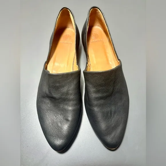 COCLICO Padu Black Leather Flat Shoes