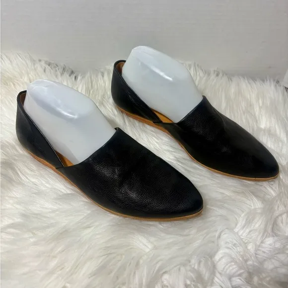 COCLICO Padu Black Leather Flat Shoes