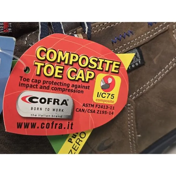 COFRA the Italian Brand Men's Size 8W Waterproof Chase Brown EH PR Work Boots