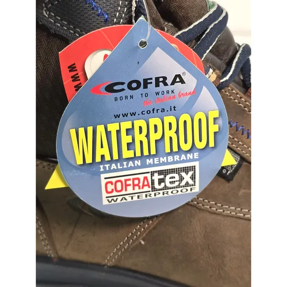 COFRA the Italian Brand Men's Size 8W Waterproof Chase Brown EH PR Work Boots