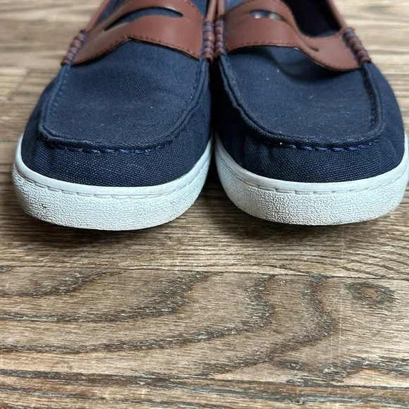 Cole Haan 1928 Nantucket Navy Blue Penny Loafer Boat Shoe size 10.5 Men's EUC