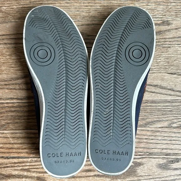 Cole Haan 1928 Nantucket Navy Blue Penny Loafer Boat Shoe size 10.5 Men's EUC