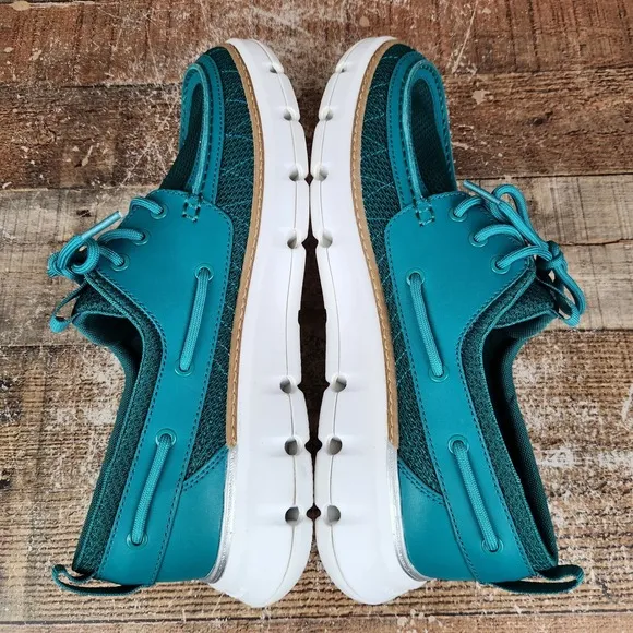 Cole Haan 4.Zerogrand Regatta Men's Size 9 M Teal Green Casual Boat Shoes C35977