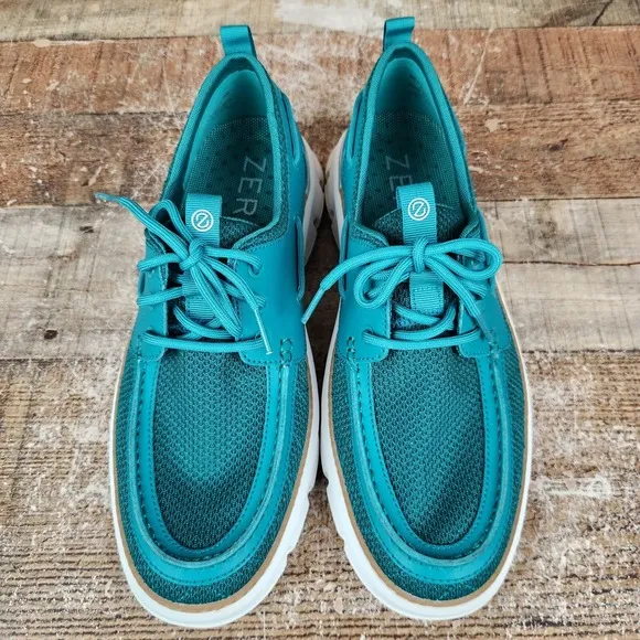 Cole Haan 4.Zerogrand Regatta Men's Size 9 M Teal Green Casual Boat Shoes C35977
