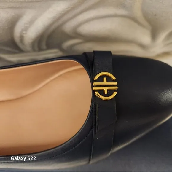 Cole Haan &quot;Malta&quot; Navy Blue Leather wedges. NIB. Size 11