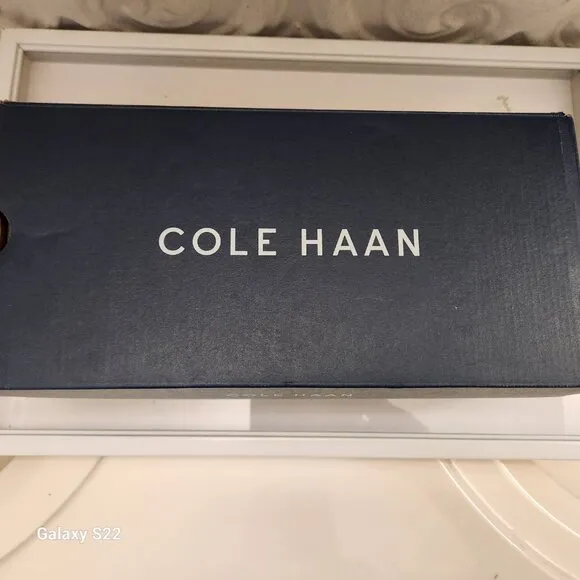 Cole Haan &quot;Malta&quot; Navy Blue Leather wedges. NIB. Size 11