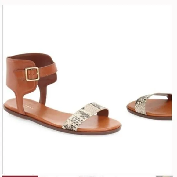 COLE HAAN 'Barra' snake Flat Sandal