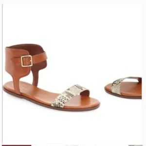 COLE HAAN 'Barra' snake Flat Sandal