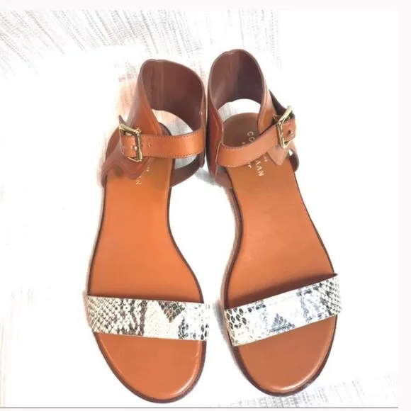 COLE HAAN 'Barra' snake Flat Sandal