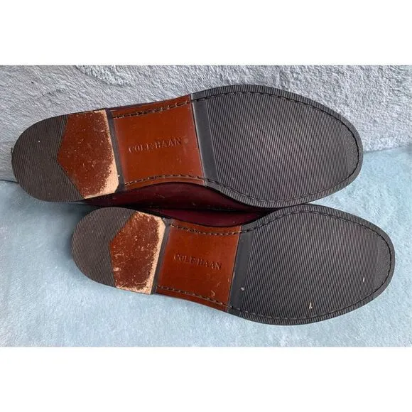 Cole Haan Brown Leather Penny Loafers CLASSIC Dress Shoes Mens 10 WIDE