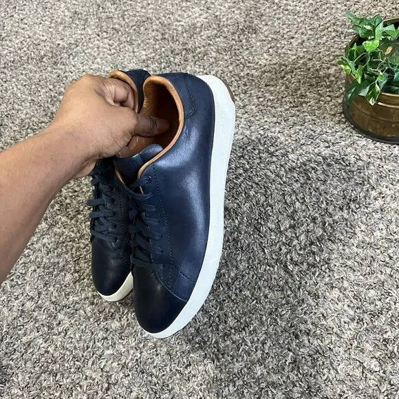 Cole Haan GrandPro Mens Size 8 M Blue Leather Casual Tennis Shoes Sneakers