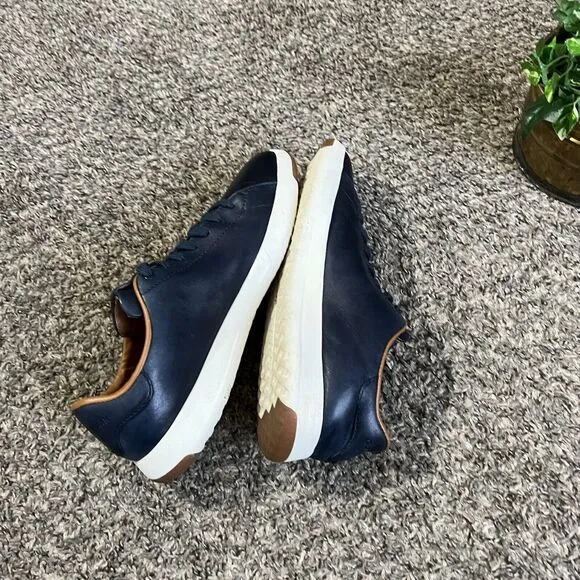Cole Haan GrandPro Mens Size 8 M Blue Leather Casual Tennis Shoes Sneakers