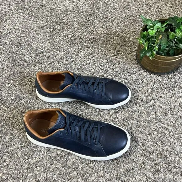 Cole Haan GrandPro Mens Size 8 M Blue Leather Casual Tennis Shoes Sneakers