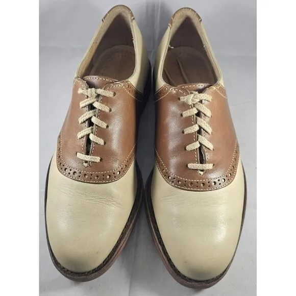 Cole Haan Men’s Oberlin Vanilla/Oak Leather Oxford Shoe Size 6E