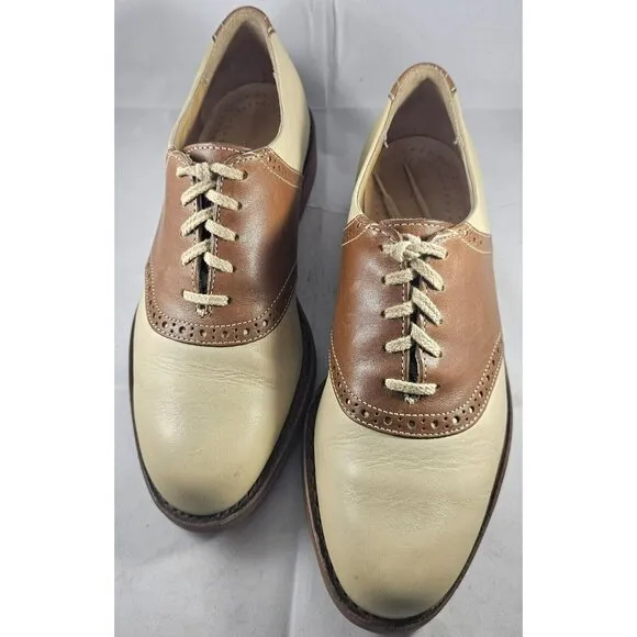 Cole Haan Men’s Oberlin Vanilla/Oak Leather Oxford Shoe Size 6E