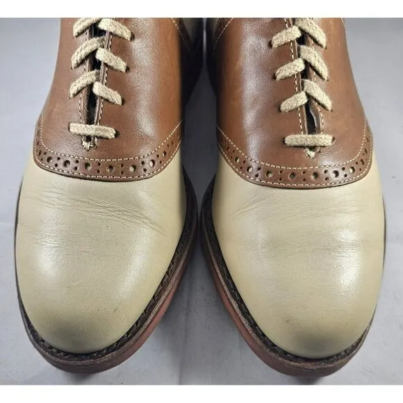 Cole Haan Men’s Oberlin Vanilla/Oak Leather Oxford Shoe Size 6E