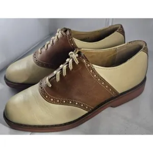 Cole Haan Men’s Oberlin Vanilla/Oak Leather Oxford Shoe Size 6E