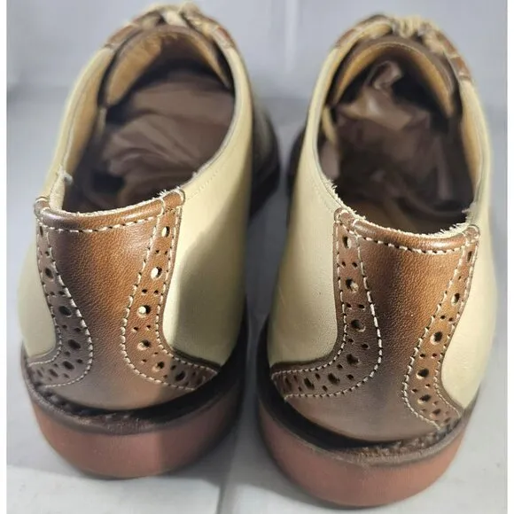 Cole Haan Men’s Oberlin Vanilla/Oak Leather Oxford Shoe Size 6E