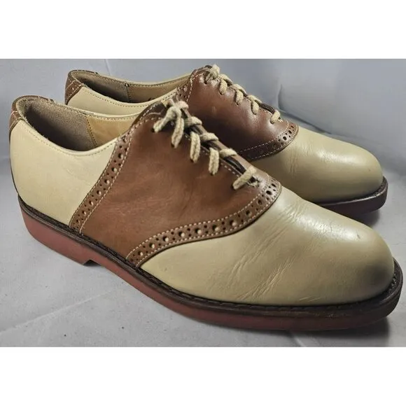 Cole Haan Men’s Oberlin Vanilla/Oak Leather Oxford Shoe Size 6E