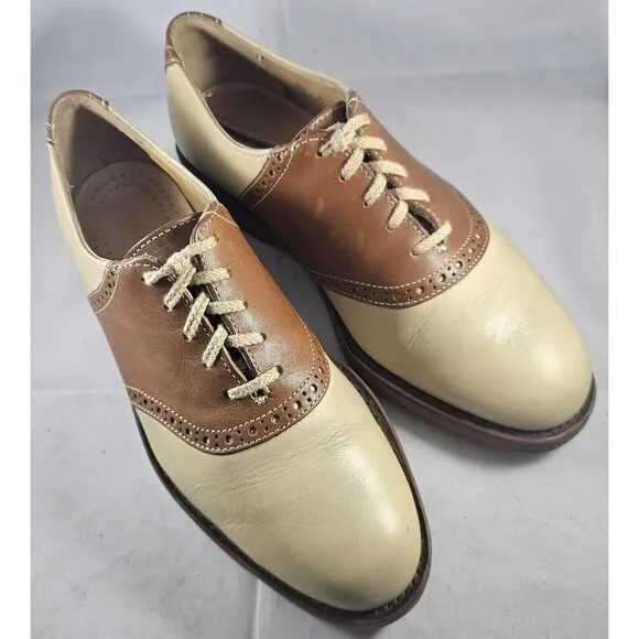 Cole Haan Men’s Oberlin Vanilla/Oak Leather Oxford Shoe Size 6E