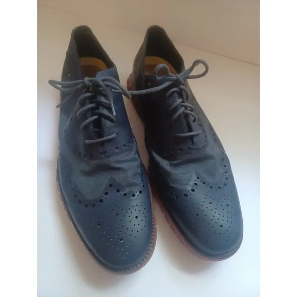 Cole Haan Mens Zerogrand Wingtip Oxford Two-tone Navy Blue Size 14  161C12974H15
