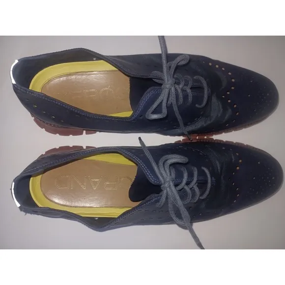 Cole Haan Mens Zerogrand Wingtip Oxford Two-tone Navy Blue Size 14  161C12974H15