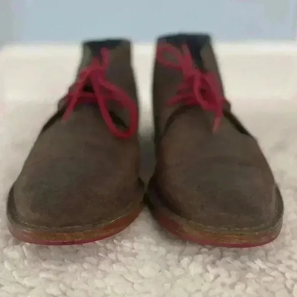 Cole Haan Paul Chukka Boots Shoes Mens Size 13 Brown Distressed Suede Lace Up