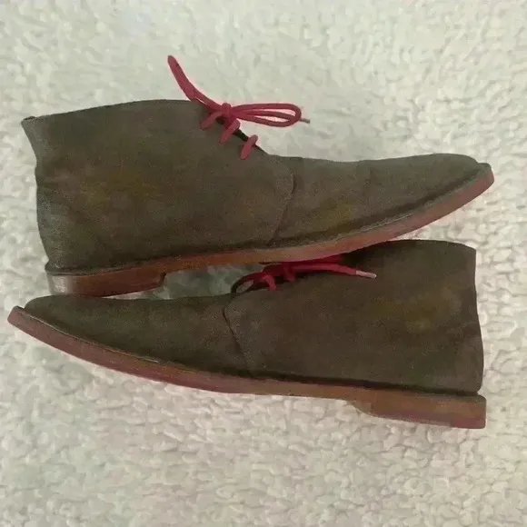 Cole Haan Paul Chukka Boots Shoes Mens Size 13 Brown Distressed Suede Lace Up