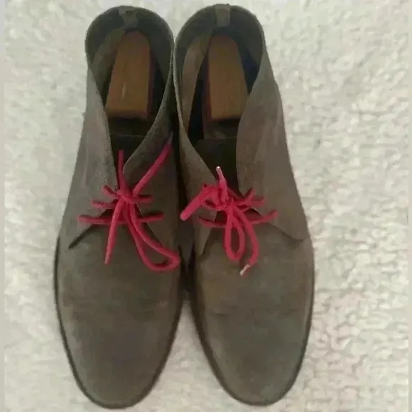 Cole Haan Paul Chukka Boots Shoes Mens Size 13 Brown Distressed Suede Lace Up