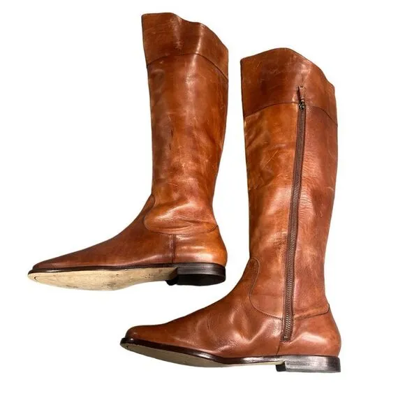 Cole Haan Rustic Leather Riding Boots Size 9.5