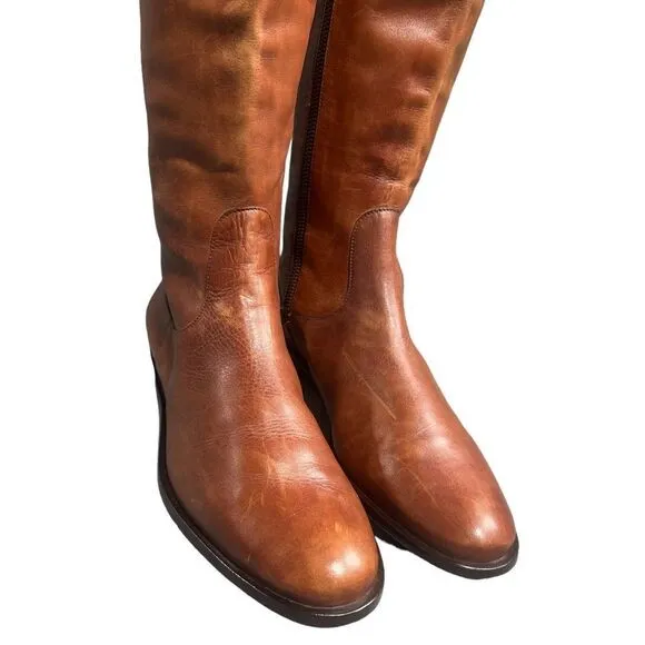 Cole Haan Rustic Leather Riding Boots Size 9.5