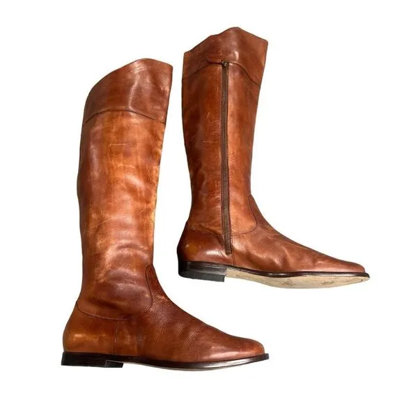 Cole Haan Rustic Leather Riding Boots Size 9.5