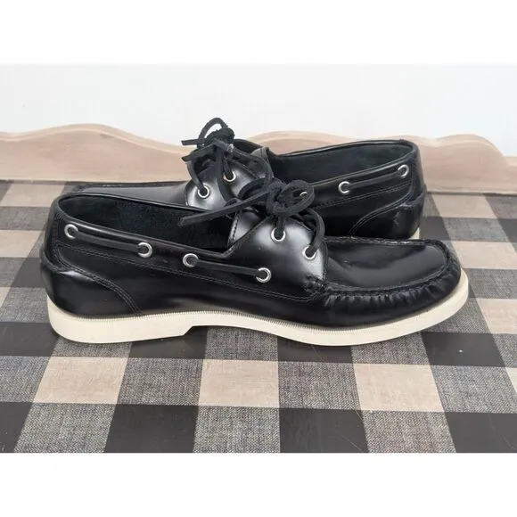 Cole Haan Yacht Club Nike Air Dockside Boat Shoes Black Men's Size 10M