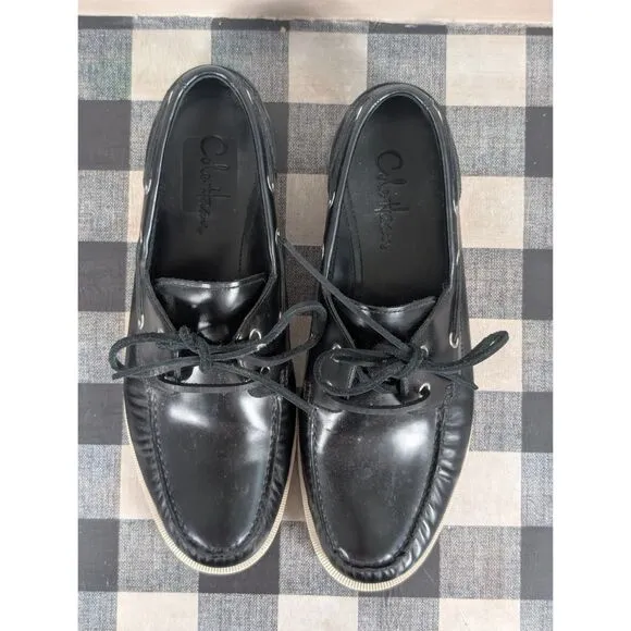 Cole Haan Yacht Club Nike Air Dockside Boat Shoes Black Men's Size 10M