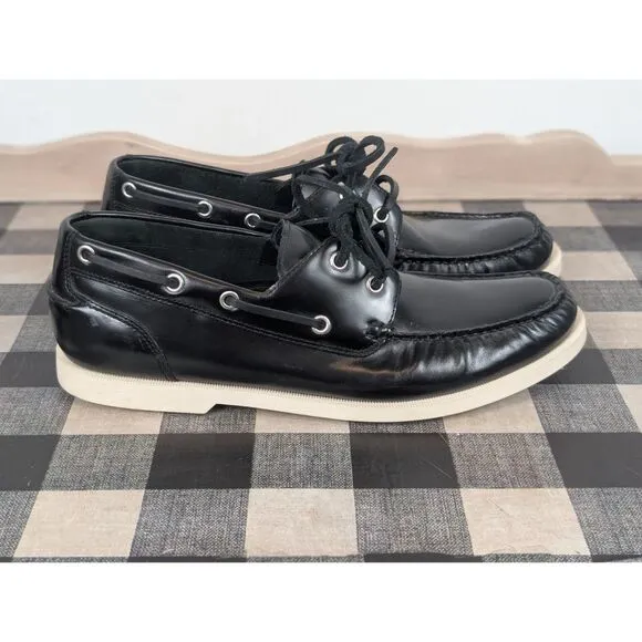 Cole Haan Yacht Club Nike Air Dockside Boat Shoes Black Men's Size 10M