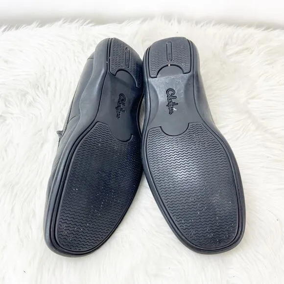 Cole Hann 8 M Mens Black Leather Slip-on Dress Shoes
